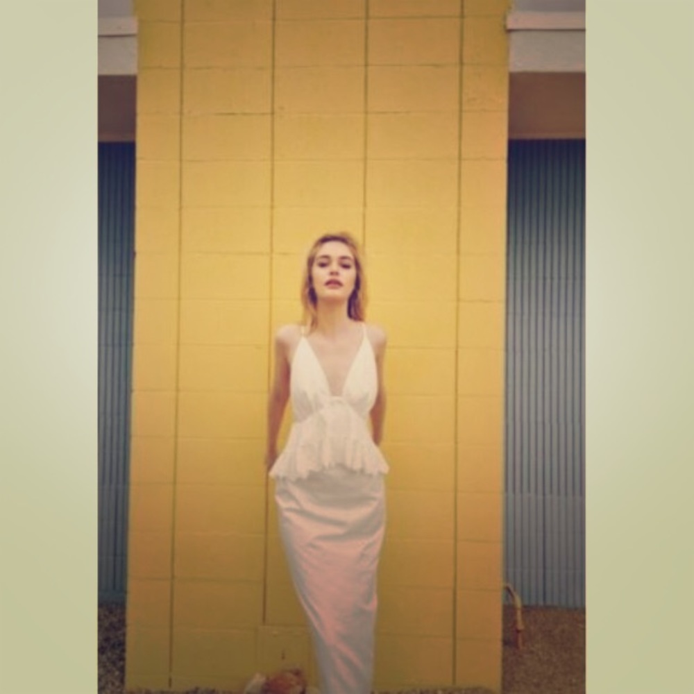 The Jetset Diaries White plunge sundress